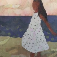 Girl In White Dress 48x36