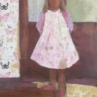 Pink Slippers 40x30