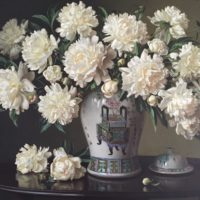 Peonies in Chinese Vase 44x37 Peonies in Chinese Vase 44x37