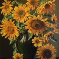 Sunflower in a Moroccan Urn 36x30 Sunflower In A Moroccan Urn 36x30
