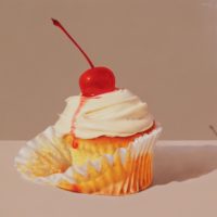 Cupcake With Maraschino Cherry 12x12