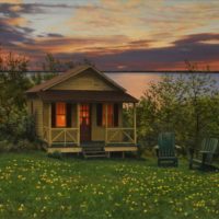 Cabin Near The Ocean In Spring 15x20 Cabin Near The Ocean In Spring 15x20