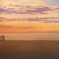 Jetties Sunset 30x48