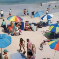 Beach Dads and Cellphones 48x48