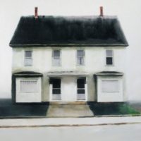 Marge Felt All Hope Escape Out The Slightly Opened Curtain 36x36