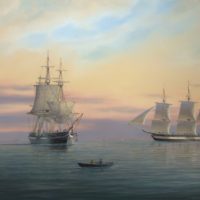 Departing Nantucket for Boston 24x40